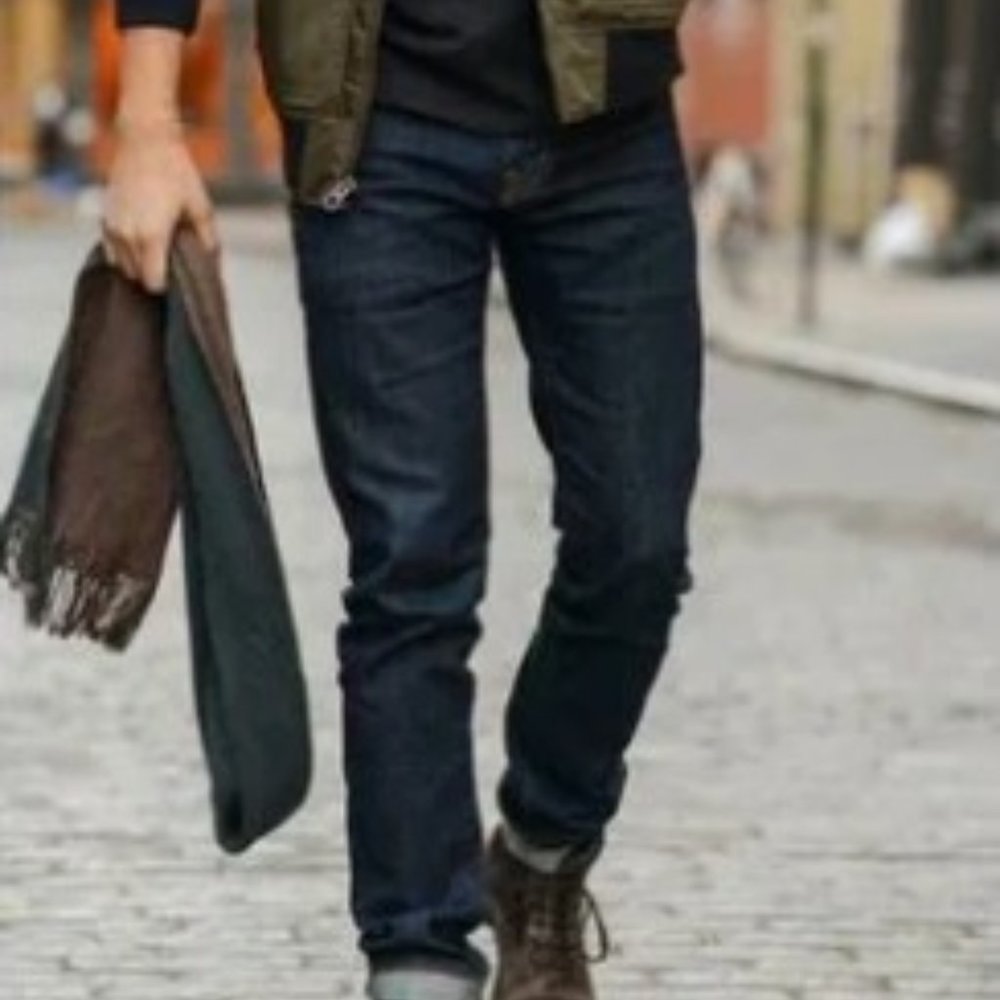 Joseph Abboud Dark Blue Slim Straight Jeans